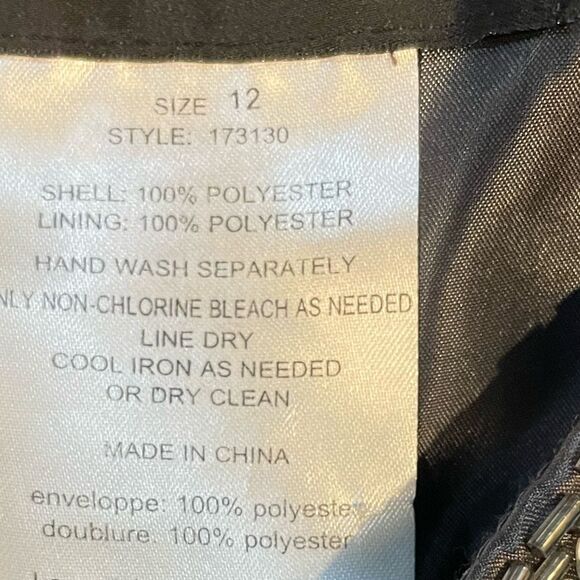 David’s Bridal Studio Gray Strapless Embellished Midi Dress Size 12 - Picture 6 of 11